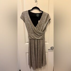 NWT/New! Maeve Silver V-Neck Dress with tags
